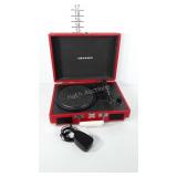 Crosley portable record player, powers on