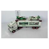 1997 Hess tractor trailer with four cars