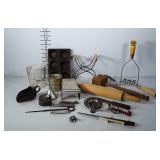 Old kitchenwares, including advertising pieces,