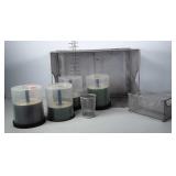 Metal mesh crate, and small desk organizers plus