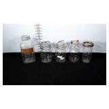 Canning jar group. One Half gallon and 4 quart