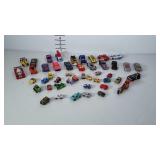Toy car lot. Cars are all matchbox size and