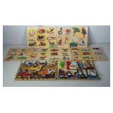 7 wooden tray children