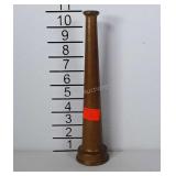 Fire hose brass nozzle-10 inches tall.