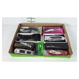 Pocket knives, new with boxes, five