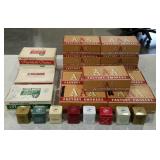 Fifteen cigar boxes and eight small tea tins