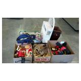 Breast Pump, stuffed animals, tiller and plow