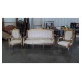 3pc Parlor Settee Set, 2 Captain