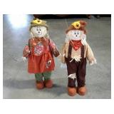 Mr. & Mrs. Scarecrow, seasonal decor. Mr. appears