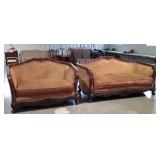 Two pc Living Room Suite, sofa and loveseat,