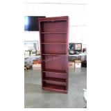 Wall unit Bookcase, Mahogany color finish, 32x84"