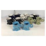 Frankoma GOP Grand Old Party elephant mugs, pair