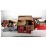 Books, large group of children