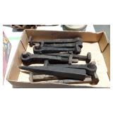 Primitive forged iron hinges