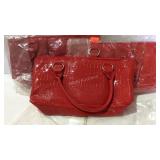Three new red cooler style bags