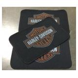Three Harley Davidson floor mats