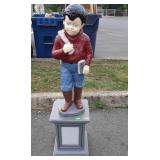 Concrete Garden Statue, "School Boy", 2 PC boy