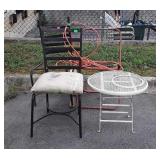Misc. Lot, patio side Table chair, 2 other chair