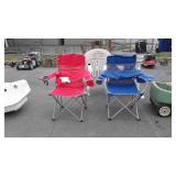 Two Folding camping type chairs with Storage bags