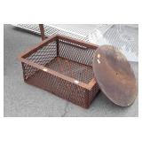 Steel lot, 21" round plate, wire parts washer