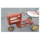 AMF. Power-Trak Pedal Tractor, rustic used farm