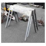 Pair of galvanized Folding Saw Horses