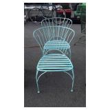 Pair of early Style Wrought Iron outdoor Chairs,