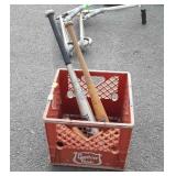 Sports lot, 2 ball bats, one kid