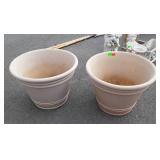 Pair of 20" poly outdoor Flower Planters