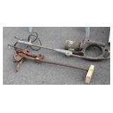 Tool Lot, older barn Post Vise, other tool see