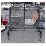 Lawn Furniture, wrought iron 40" Glider Loveseat,