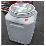 Poly Storage Container, screw on lid, pet food