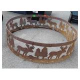 Fire Ring, 36", Moose and Tree design ring