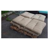 6-Outdoor Chair Cushions, one is 24" wide others
