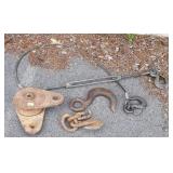 Tow Hardware, Snatch Block, 2 hooks, cable with