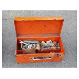 Black and Decker portable tool box with contents,