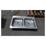 Stainless Kitchen Sink, 33w x 21.5" deep, new