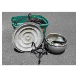 Metal Wares Lot, stainless steel cream separator