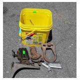 Metalware Lot, tow hook, valve, door lock, other