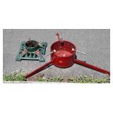 2-Tree Stands, one cast decor painted normal