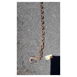 17 foot Log chain having both Hooks, 3/8" chain