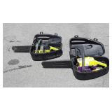 2-Poulan Chain Saws, Parts or Repairs, with case