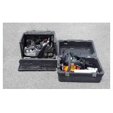 2- Chain Saws, Parts or Repairs, with cases,