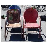 4-Vintage Metal porch/lawn Chairs, not matched
