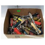 Flat of assorted screwdrivers.
