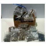 Box full of assorted hardware. Screws, bolts,