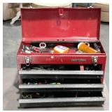 CRAFTSMAN three drawer tool chest with some tools