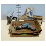 Circular saw blade sharpener, staple gun and The