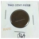 1864 two cent piece