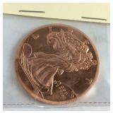 1 Troy ounce fine copper medallion